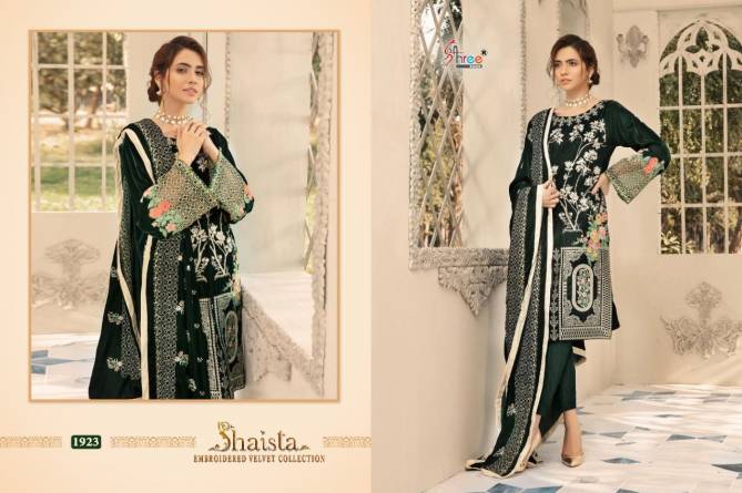 Shree Shaista Embroidered Velvet Festive Wear Pakistani Salwar Kameez Collection